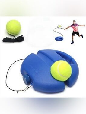 Tennis Trainer with Yellow Ball, Blue Base, NEW